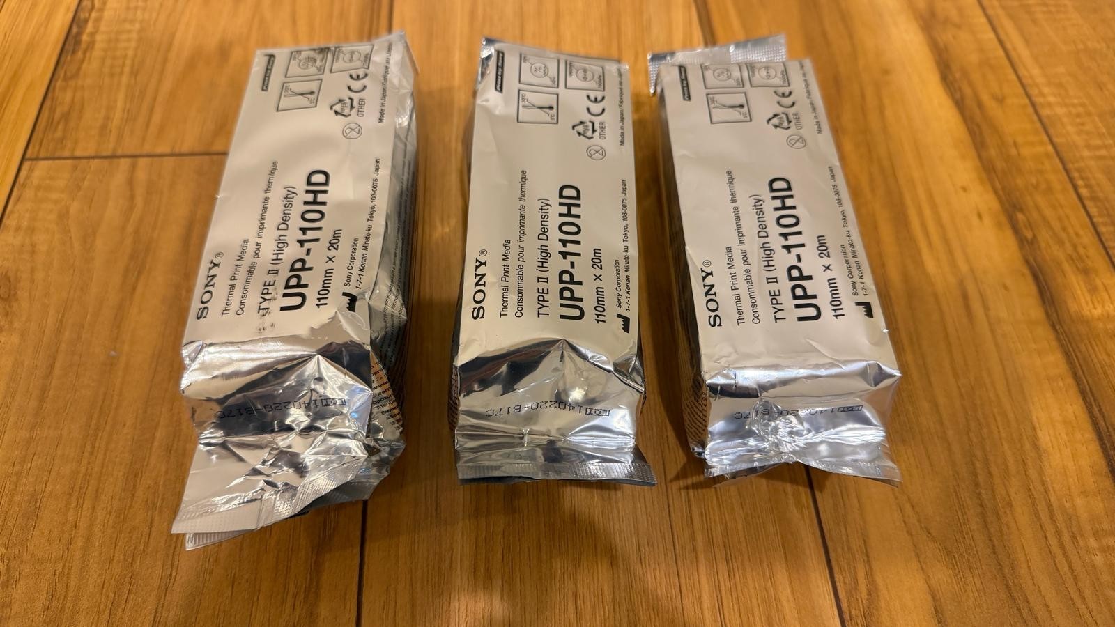 NEW Genuine/OEM SONY UPP-110HD Thermal Print Media -LOT of 3 ROLLS-