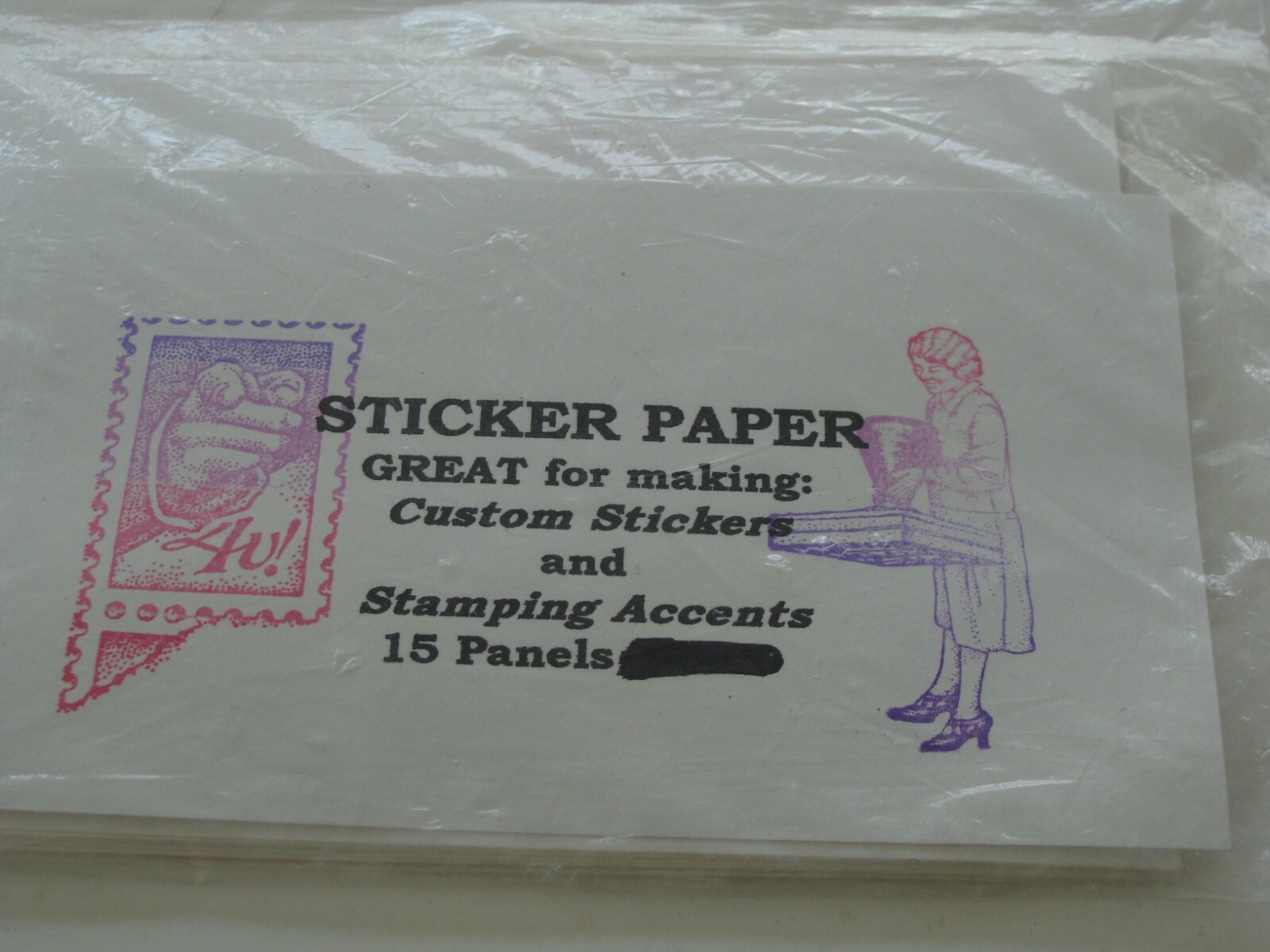 15 Panels Sticker Paper for Custom Stickers and Stamping Accents