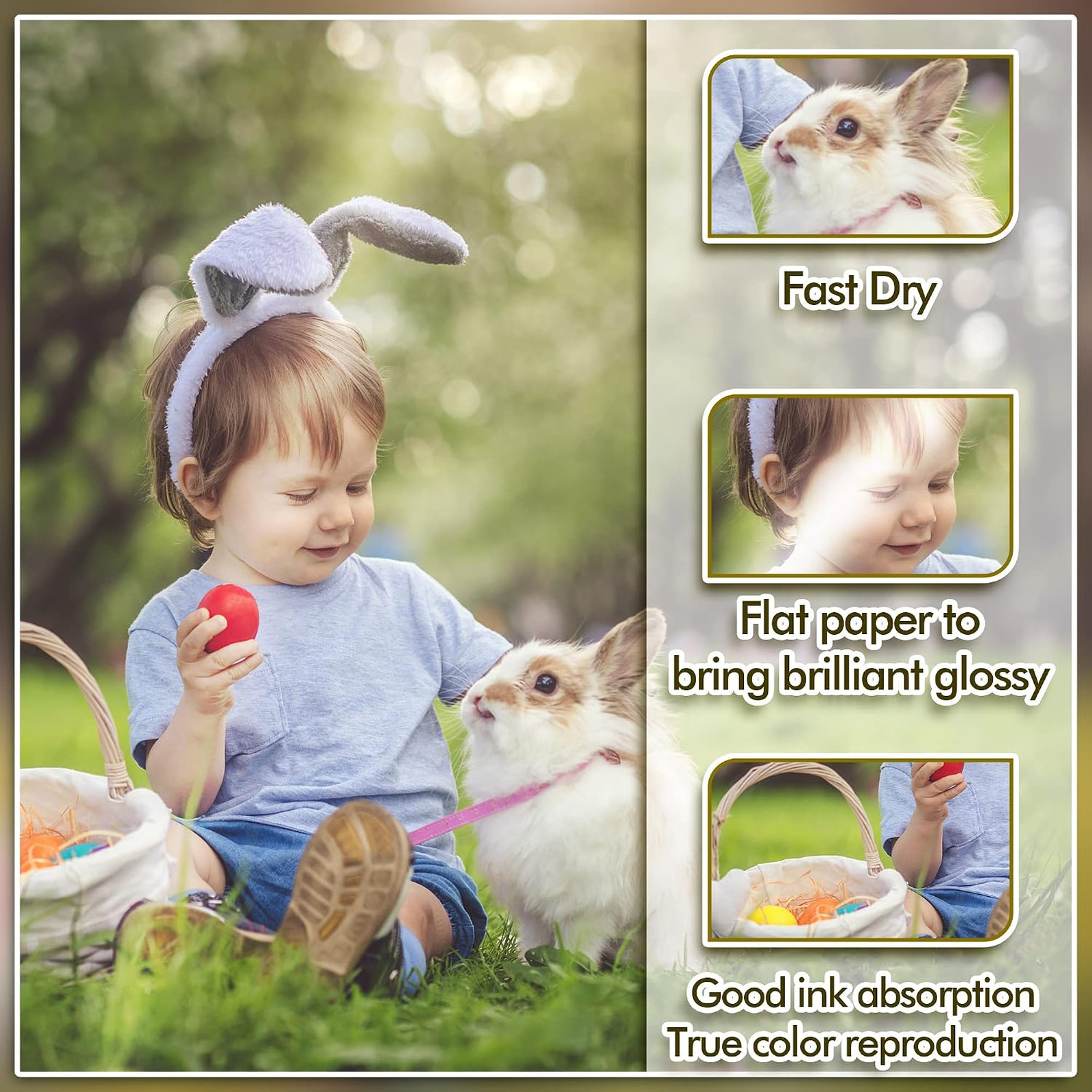 Double Sided Glossy Photo Paper 8.5×11 200gsm Inkjet Compatible for Printing