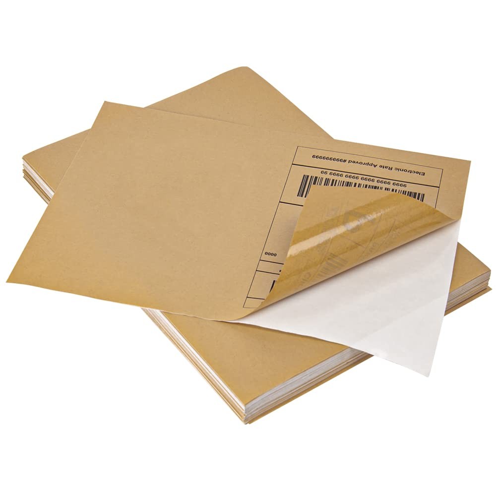 Adhesive Kraft Paper Labels, A4, 1 Per Sheet, 210 x 297mm, Self Adhesive…
