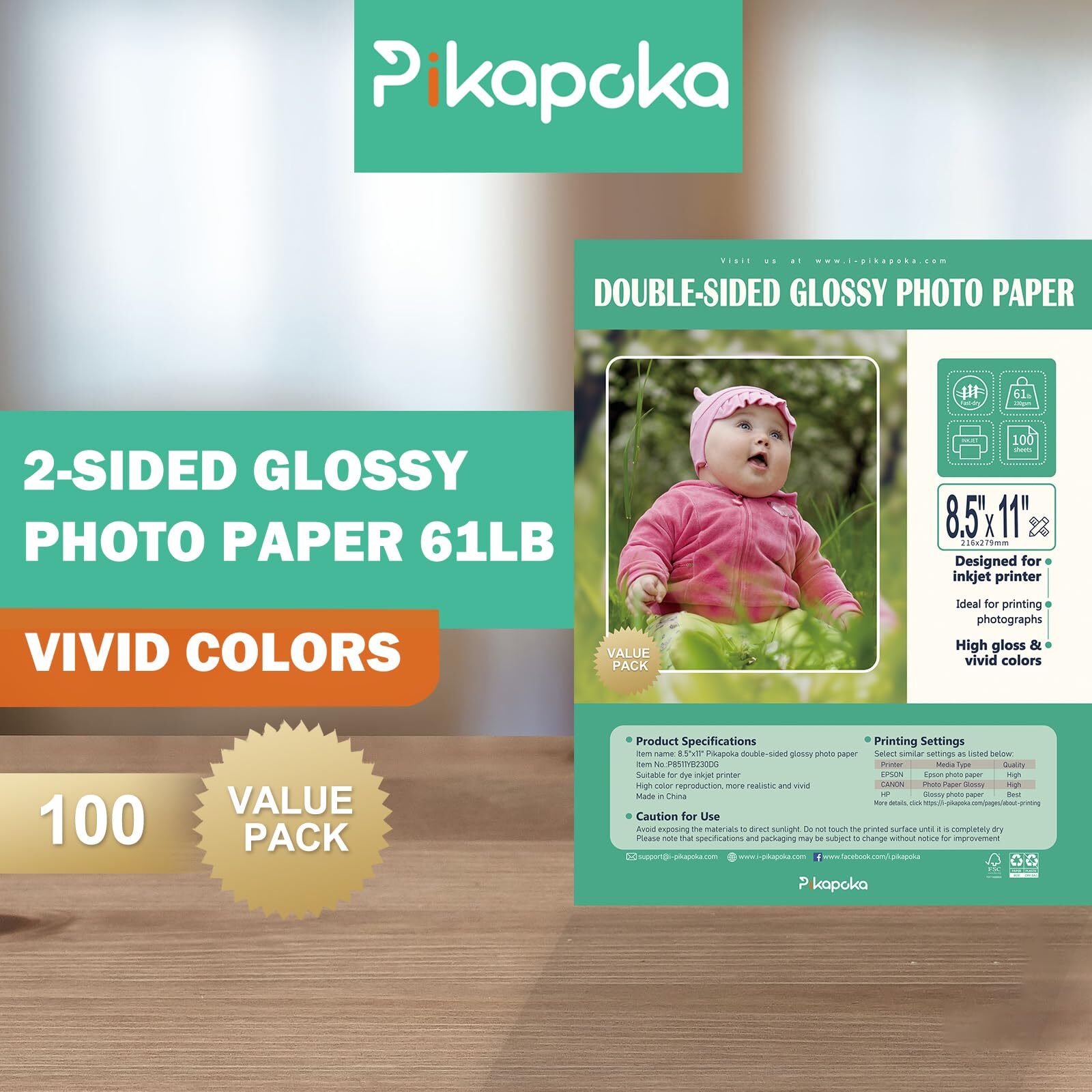 Double Sided Glossy Photo Paper 8.5 x11 Thick Glossy Paper for Cardstock 100 …