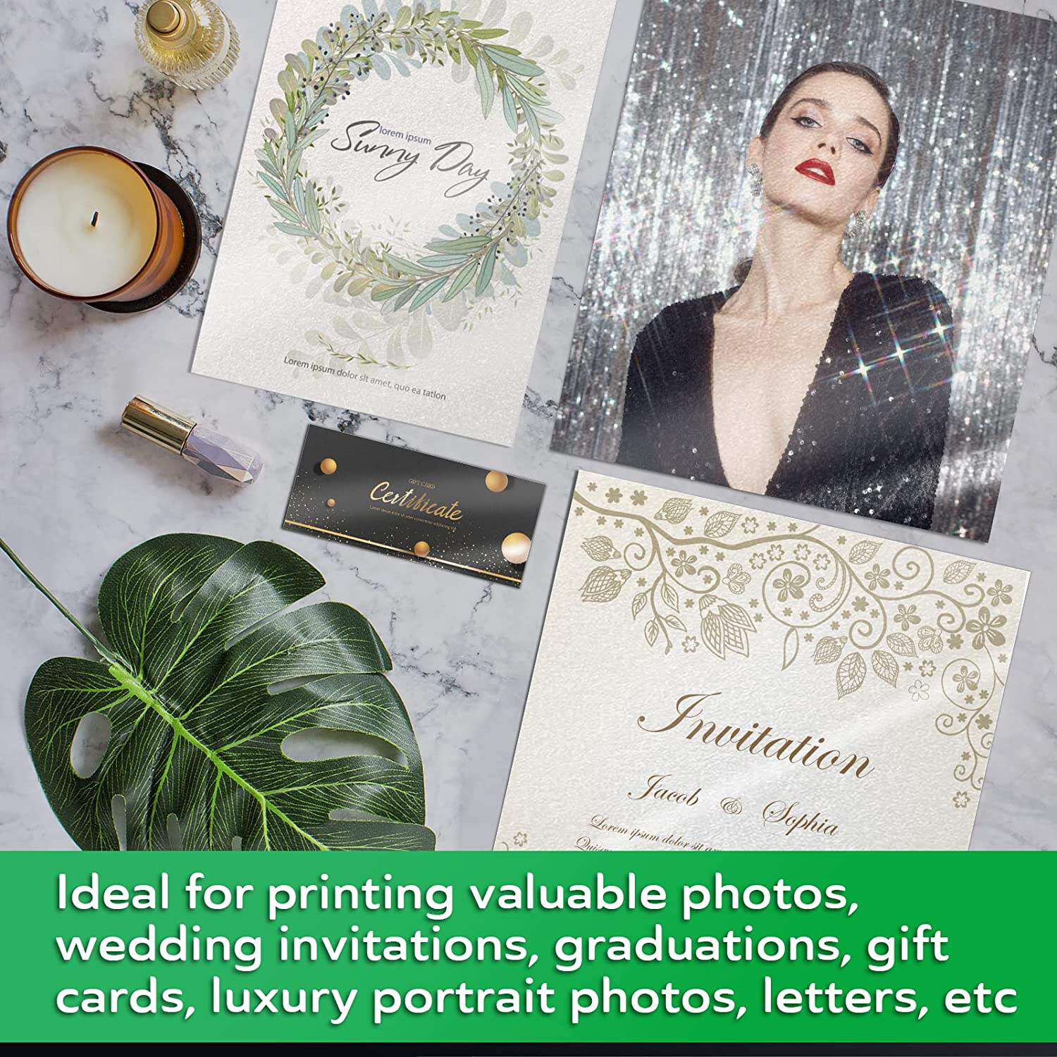 Lot 240 Sheets Koala Pearl Photo Paper 8.5×11 Glossy 30lb Inkjet + Laser Printer