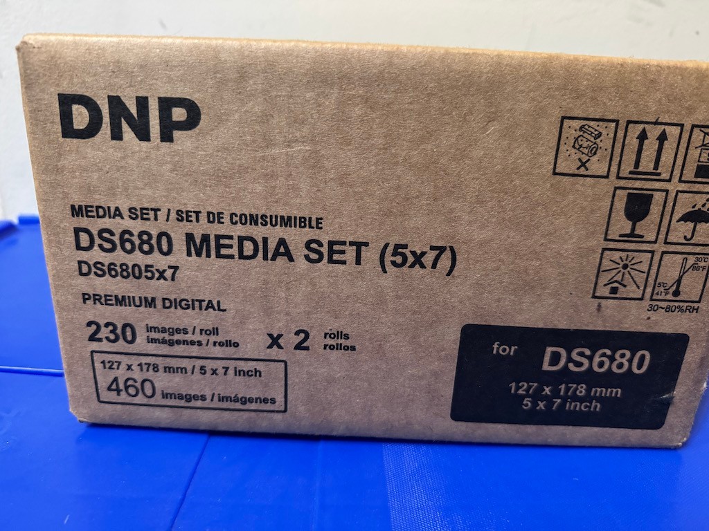 DNP DS680 Media Set (5×7) 2 Rolls of Paper And Ribbon Images 230 x2(Factory New)