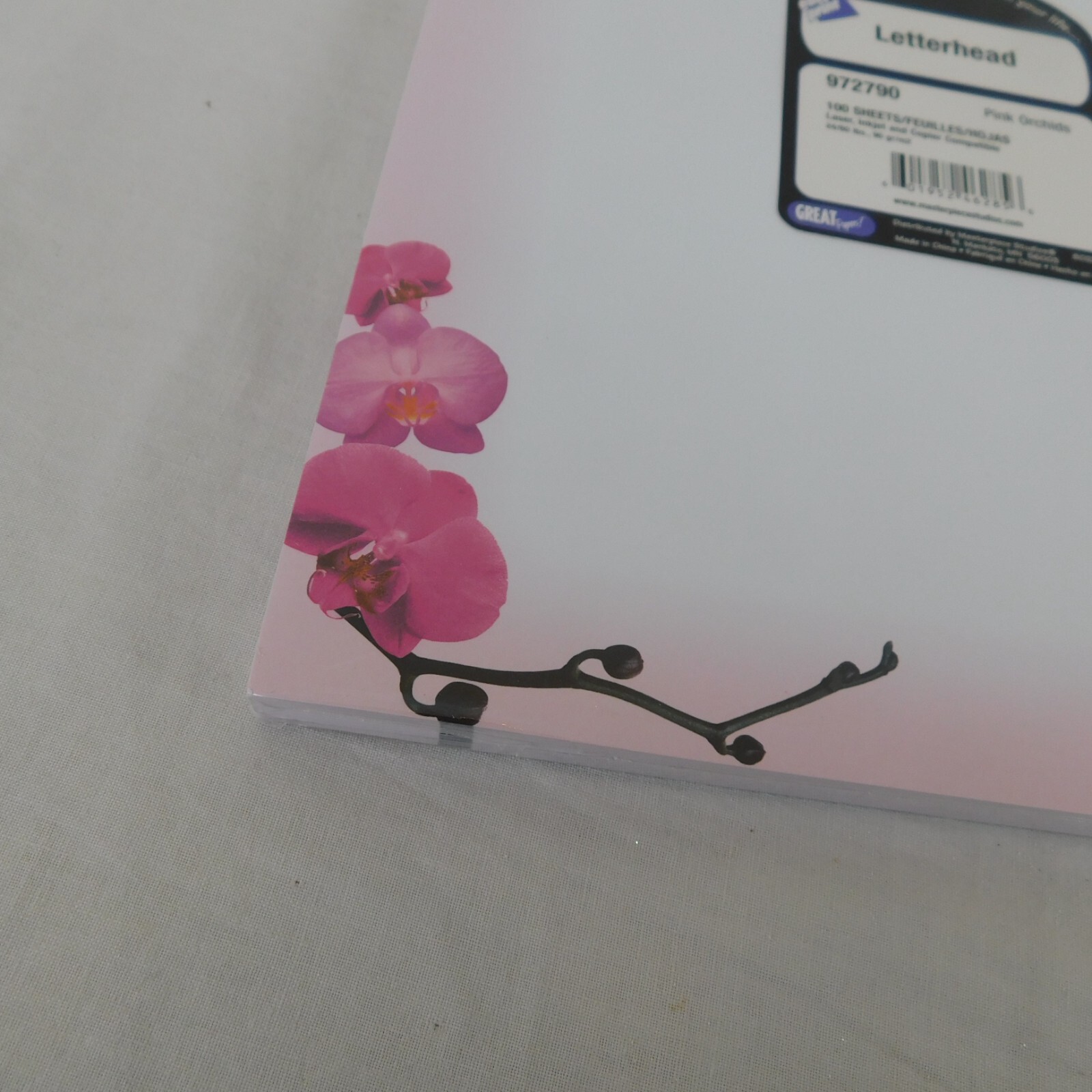 Pink Orchids Letterhead 8.5 x 11 Great Papers 100 Sheets New in Package Printer