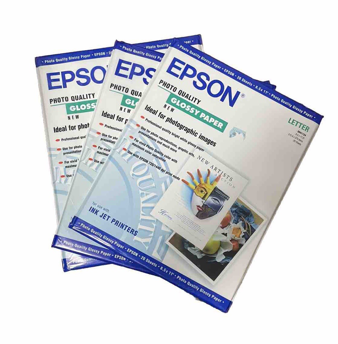 Epson Photo Quality Glossy Paper Ideal For Photographic Images 60 Sheets 8.5×11”