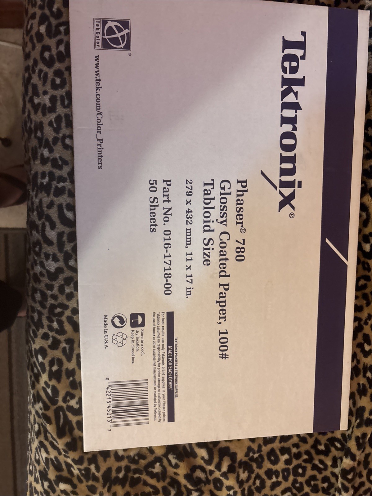 Tektronix Phaser 780 Glossy Coated Paper #number 016-1718-00 Tabloid Size