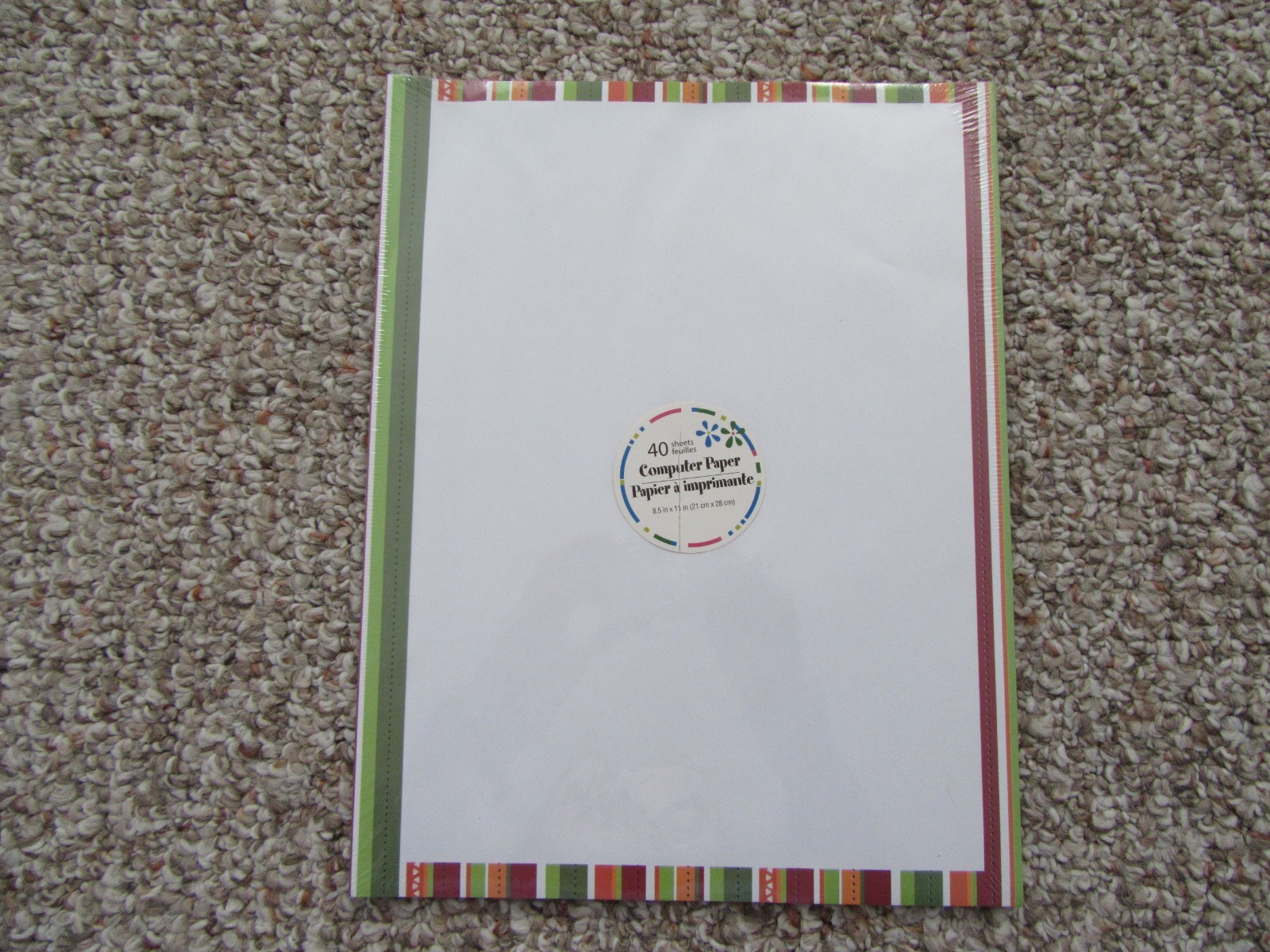 Greenbrier Writing/Computer Paper 40 Sheets 8.5″ x 11″ Fall Colors