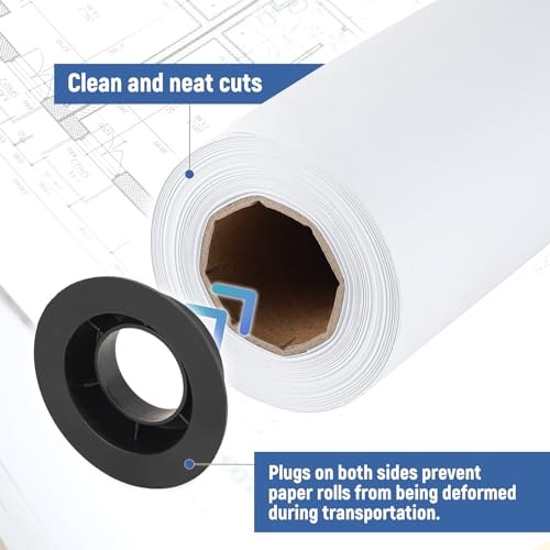 36″ x 150′ Wide Format Plotter Paper, 36 In x 150 Ft | 2″ core 20lb | 4 Rolls