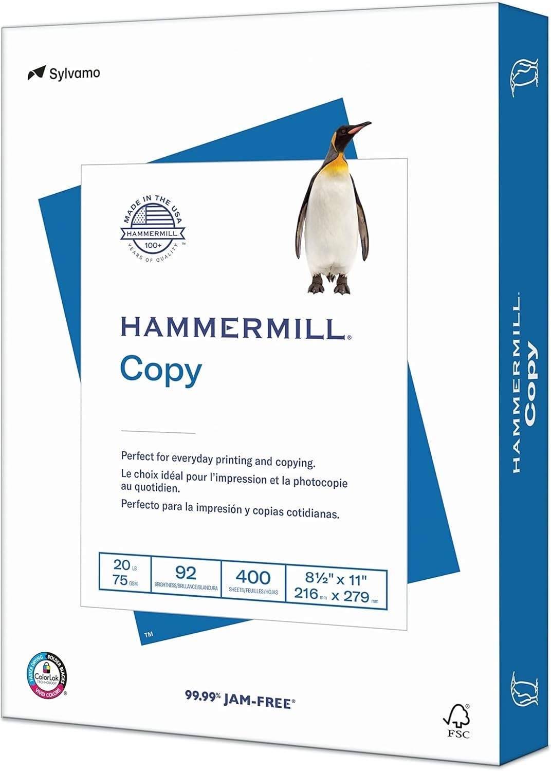 Sustainable 20 lb Copy Paper – 400 Sheets, 8.5 x 11, 99.99% Jam-Free Guarantee