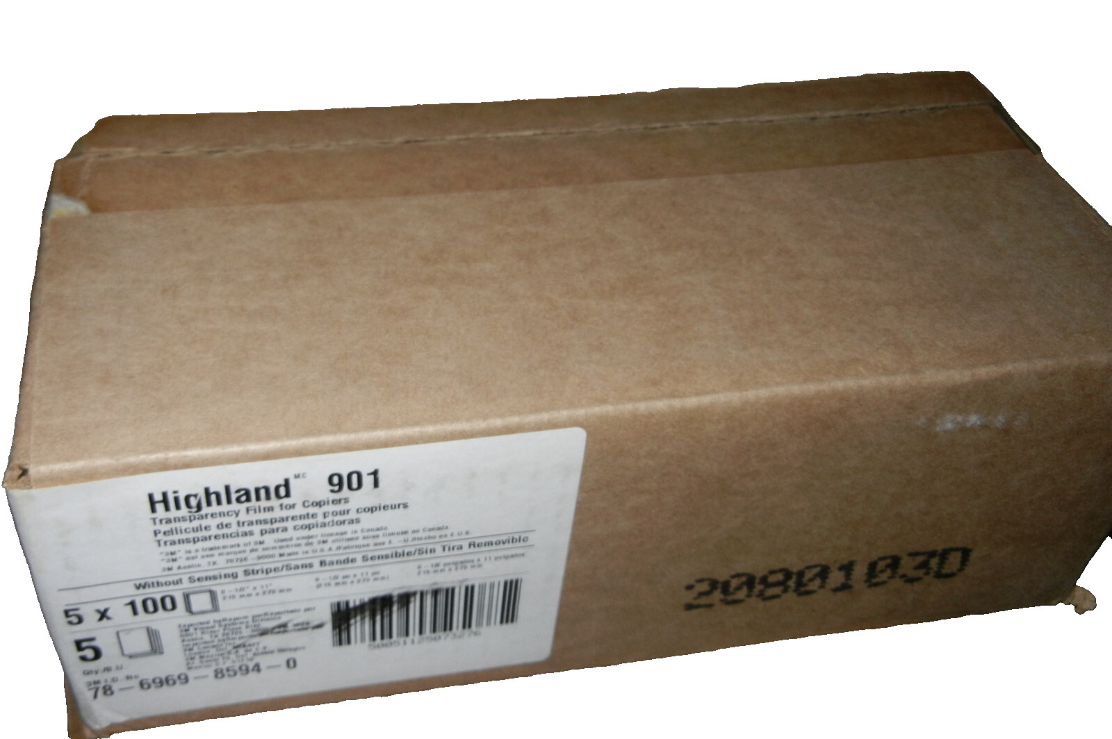 5 Lot HIGHLAND 901 Transparency Film For Copiers – 100 Sheets per box NEW!