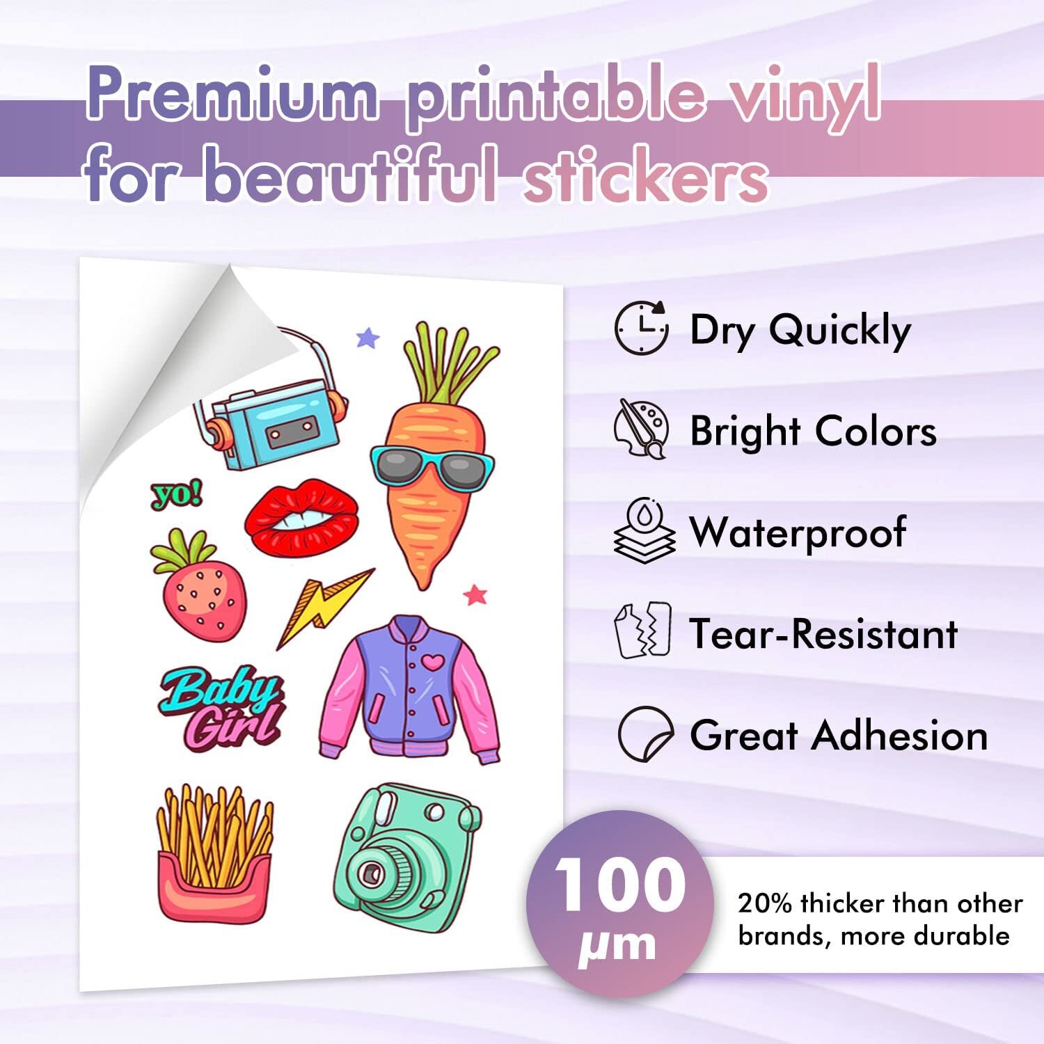 Lot Koala Printable Vinyl Sticker Paper 11×17 Glossy Waterproof for Inkjet Laser