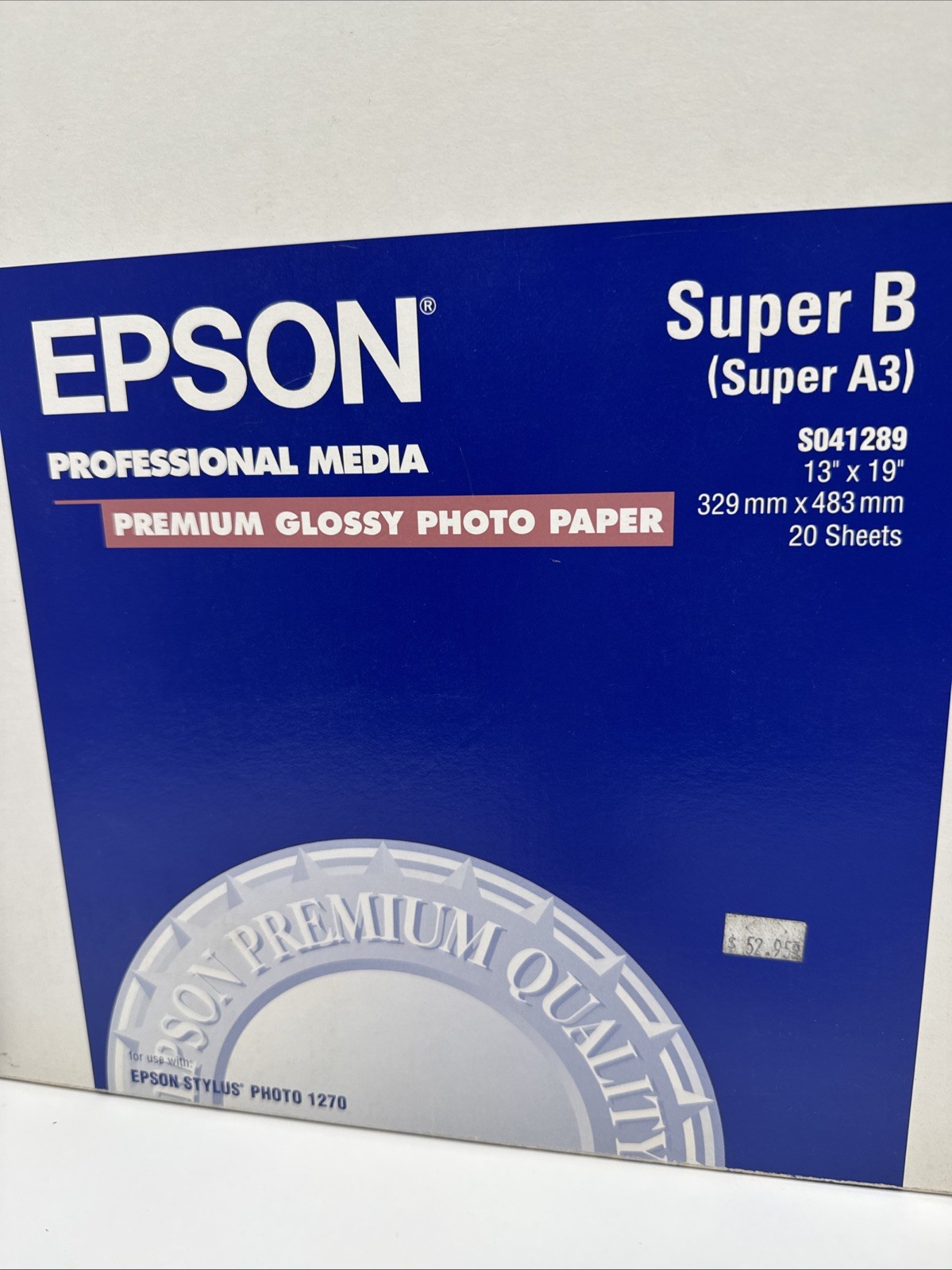 Epson Professional Media 13×19 SuperB Matte Paper Heavyweight 50 Sheets+2 READ