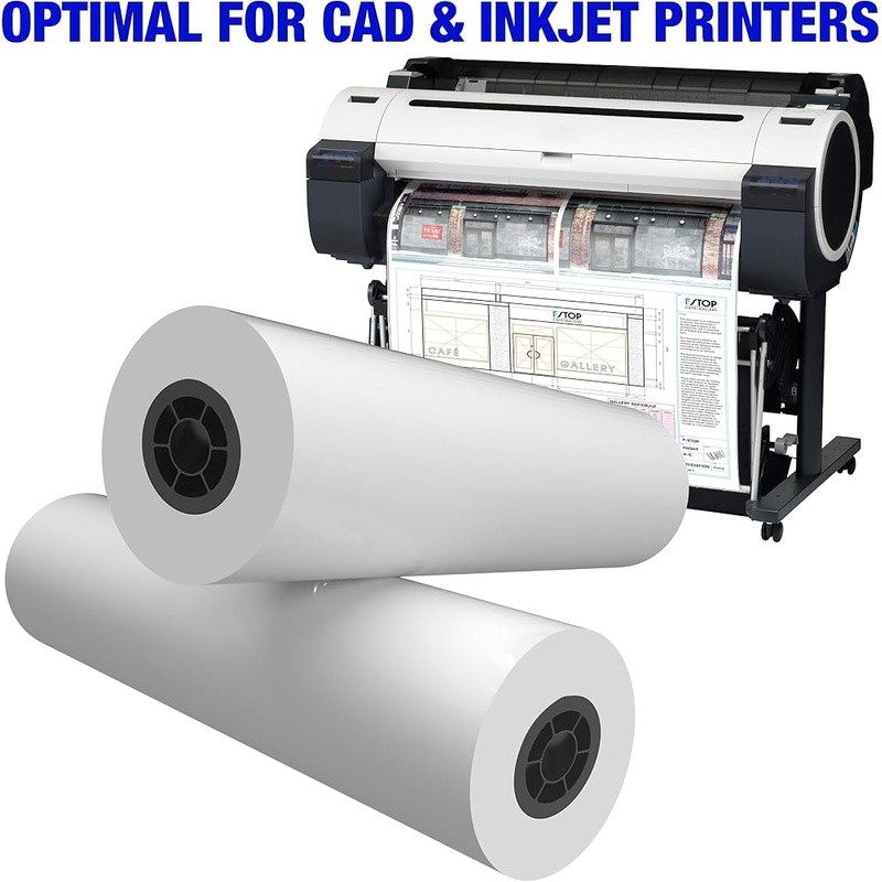 High Quality Bond Paper Rolls Laser Printer & CAD Inkjet 36″x300′ Uncoated New