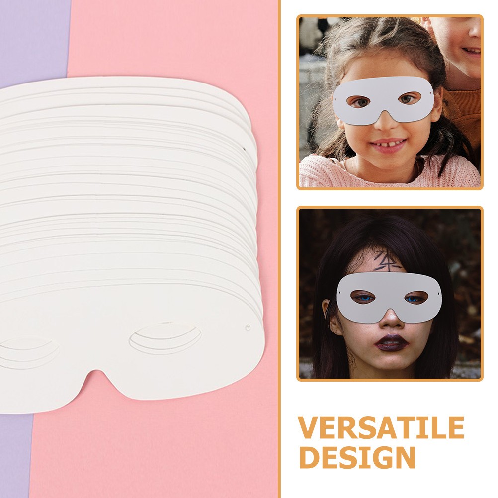 40 Pcs Masquerade White Mask Craft Masks to Decorate Blank for Crafts Diy