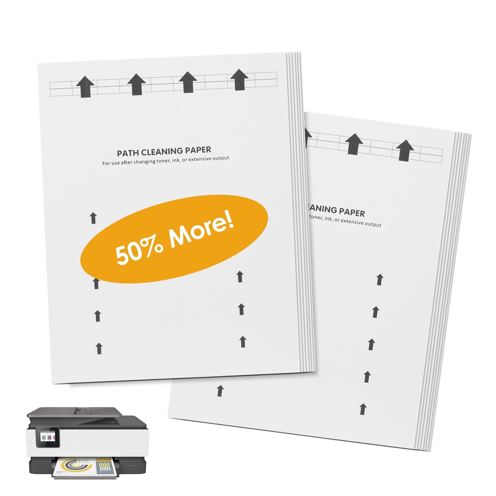15-Pack Letter Size Printer Cleaning Sheets for Laser and Inkjet Copier