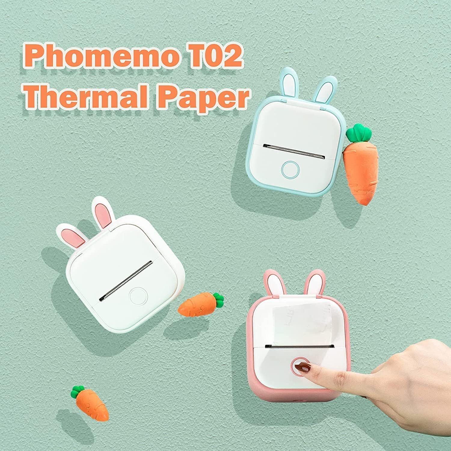 Transparent Adhesive Thermal Paper Sticker Paper Printer Label for Phomemo T02