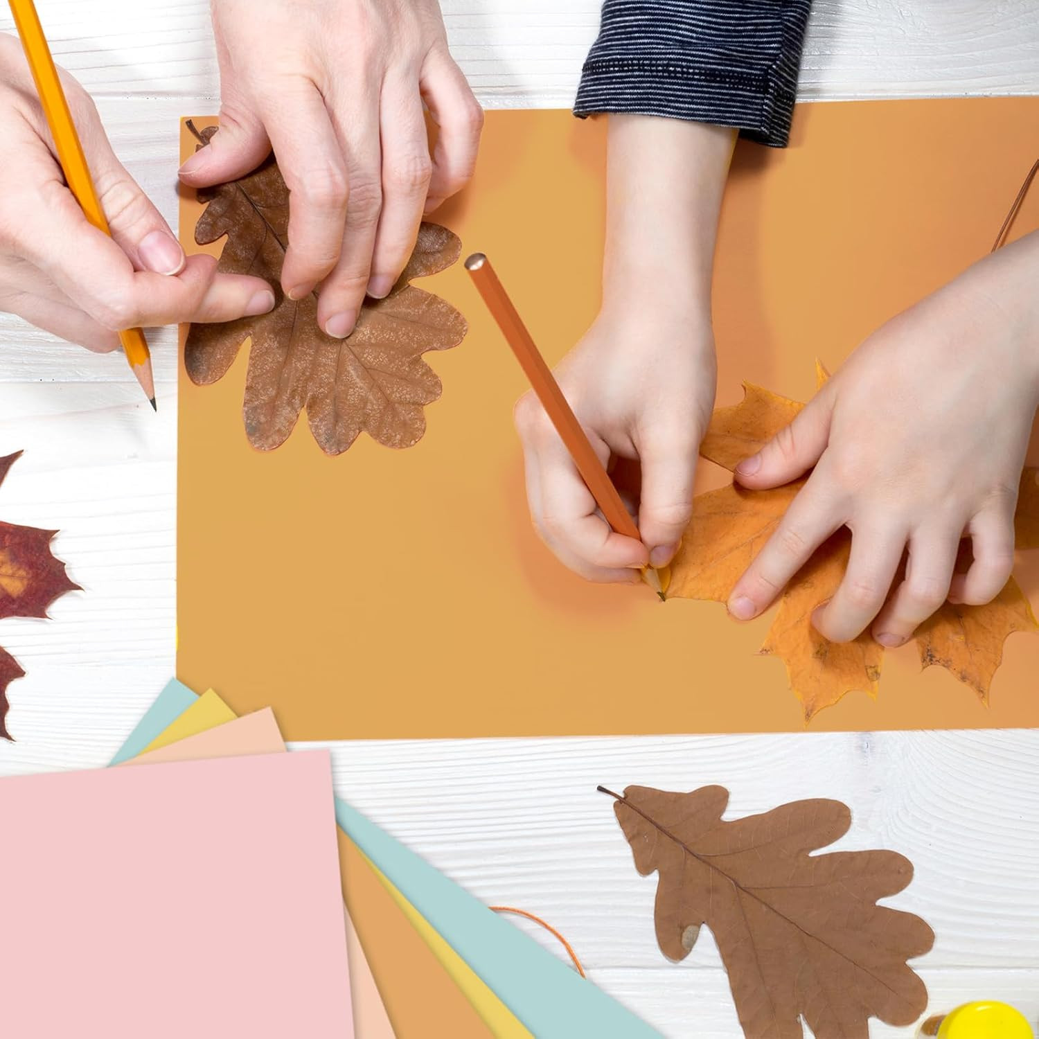 50 Sheets Assorted Fall Colors Card Stock Paper Pink Blue Orange Yellow Scrapboo