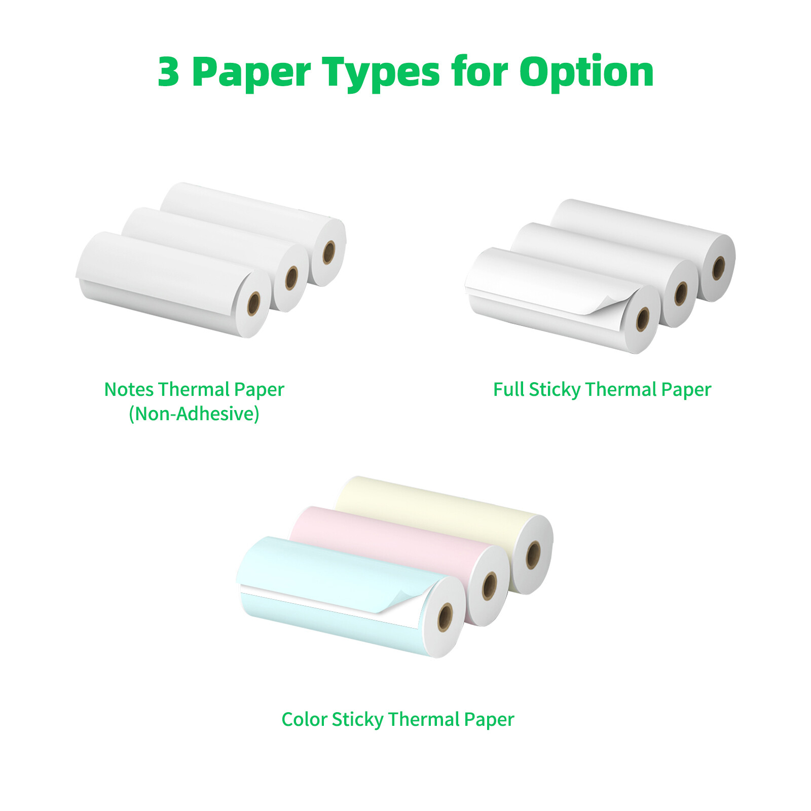 77 x 30mm Self-Adhesive Color Thermal Paper Sticker BPA-Free I0M1