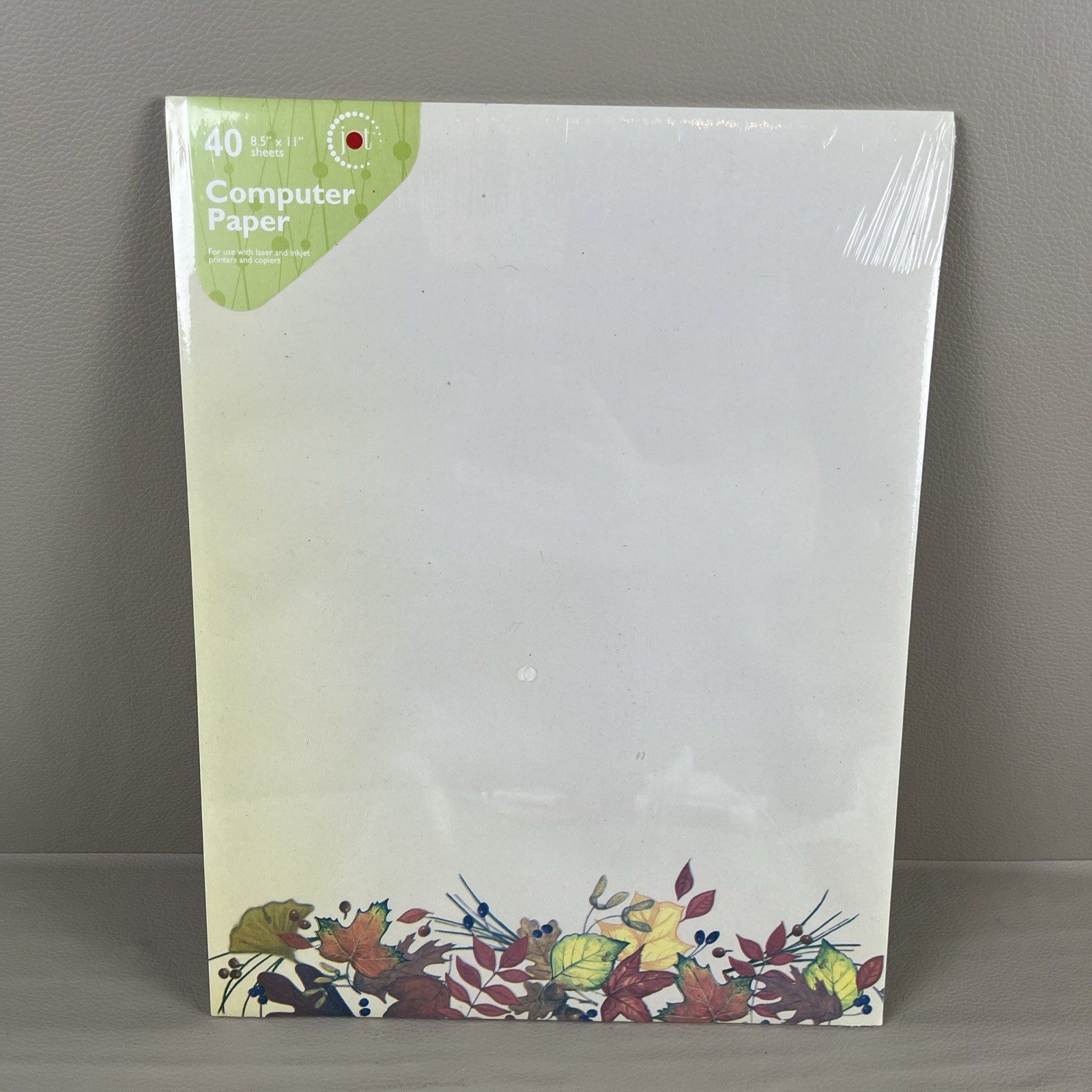 Computer Printer Paper 40 Sheets 8.5″ x 11″ Greenbrier Fall Leaves Vintage