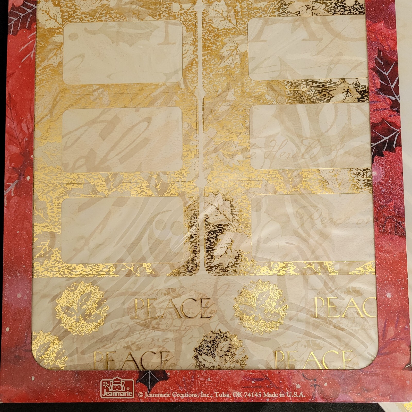 Stationary Address Labels Seals Scrapbook JeanMarie Gold Foil Christmas Letter