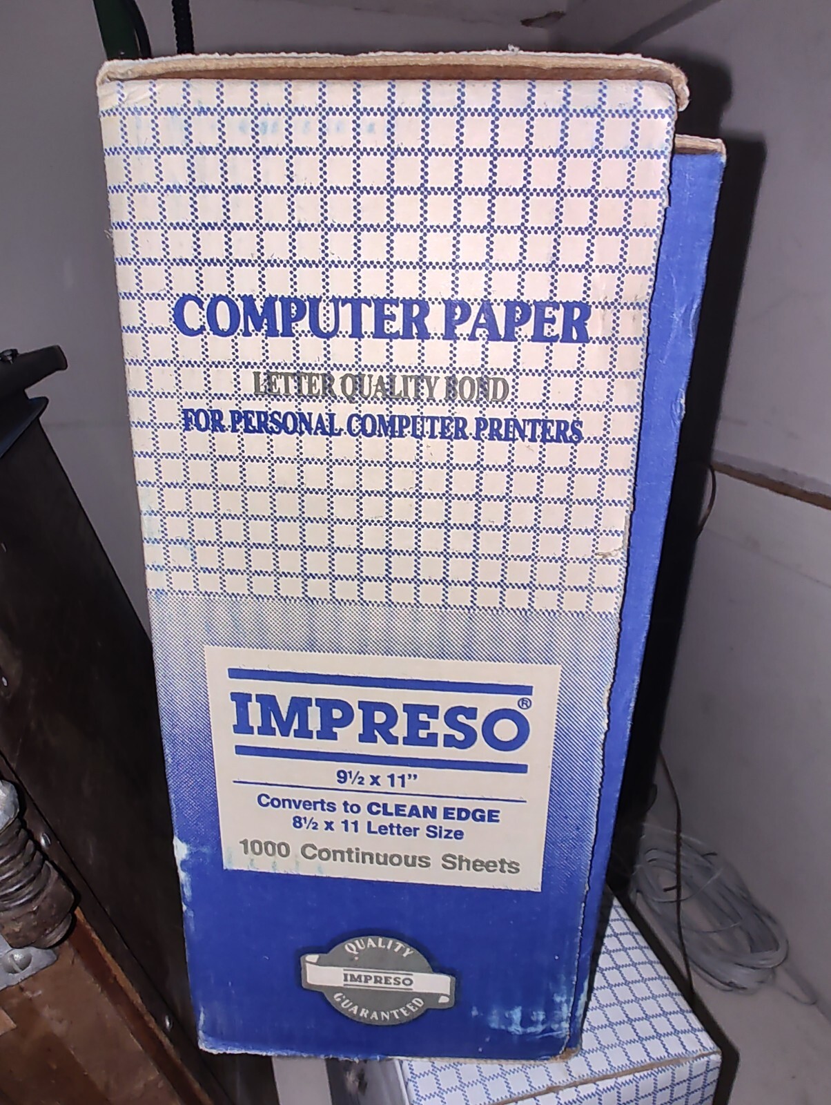 Impresso 1000 Sheet Box Tractor Fed Clean Edge 9.5″ x 11″ Computer Paper