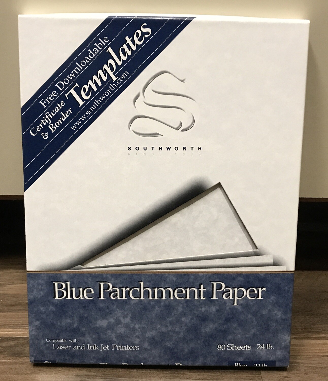 Southworth Blue Parchment Paper 24lb. 8-1/2″x11″ 80 Sh/PK Blue P964C