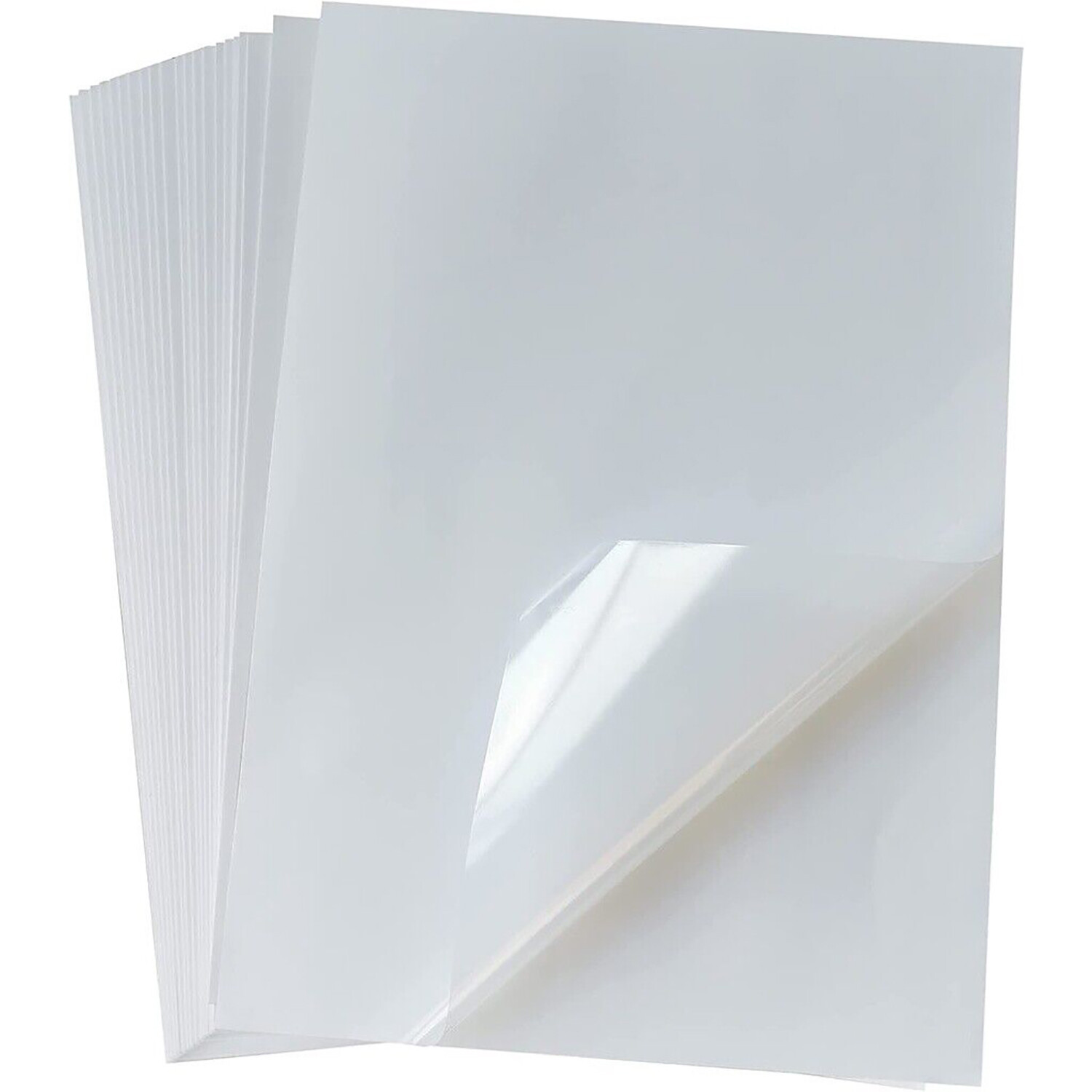 Clear Printable Vinyl Sheets for Inkjet Printer 8.5×11 Inch for Crafts, Labels