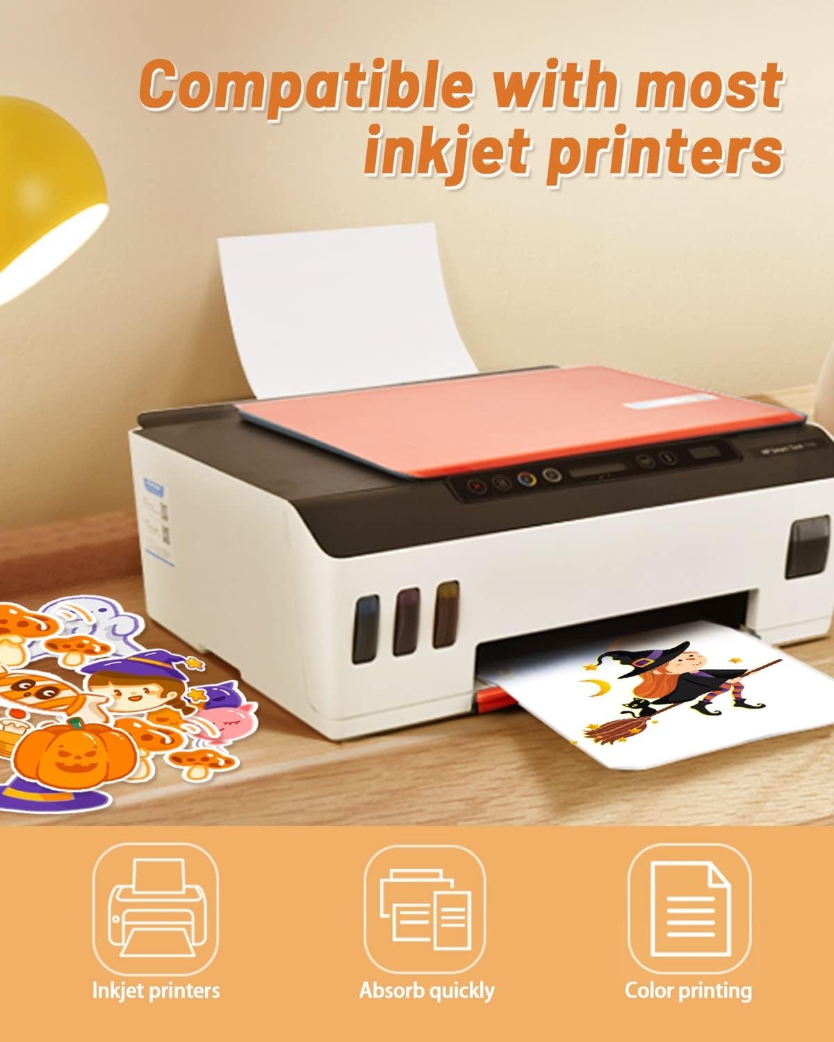 QYH Premium Printable Vinyl for Inkjet Printer-120 Matte Waterproof Sticker