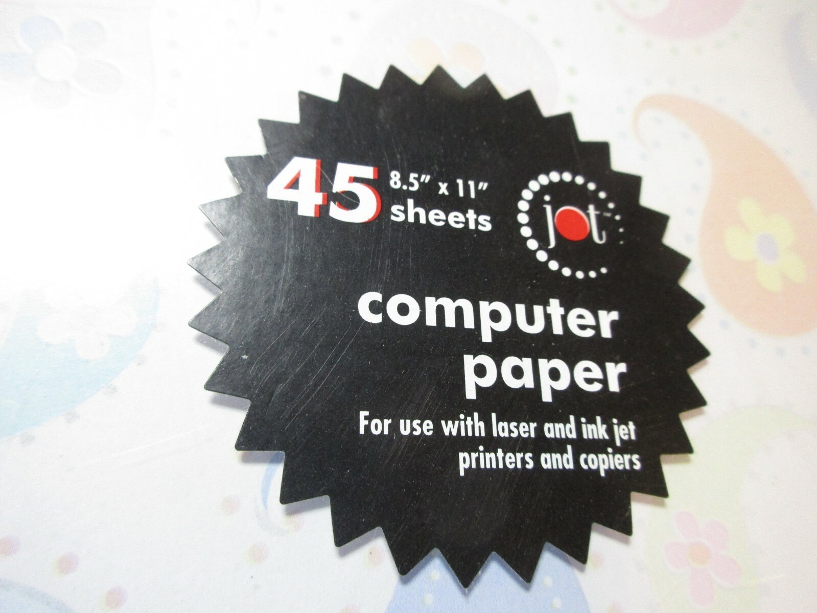 Jot Designer Letter Size Computer Paper – 45 sheets 8.5″ x 11″ Paisley NIP SEAL
