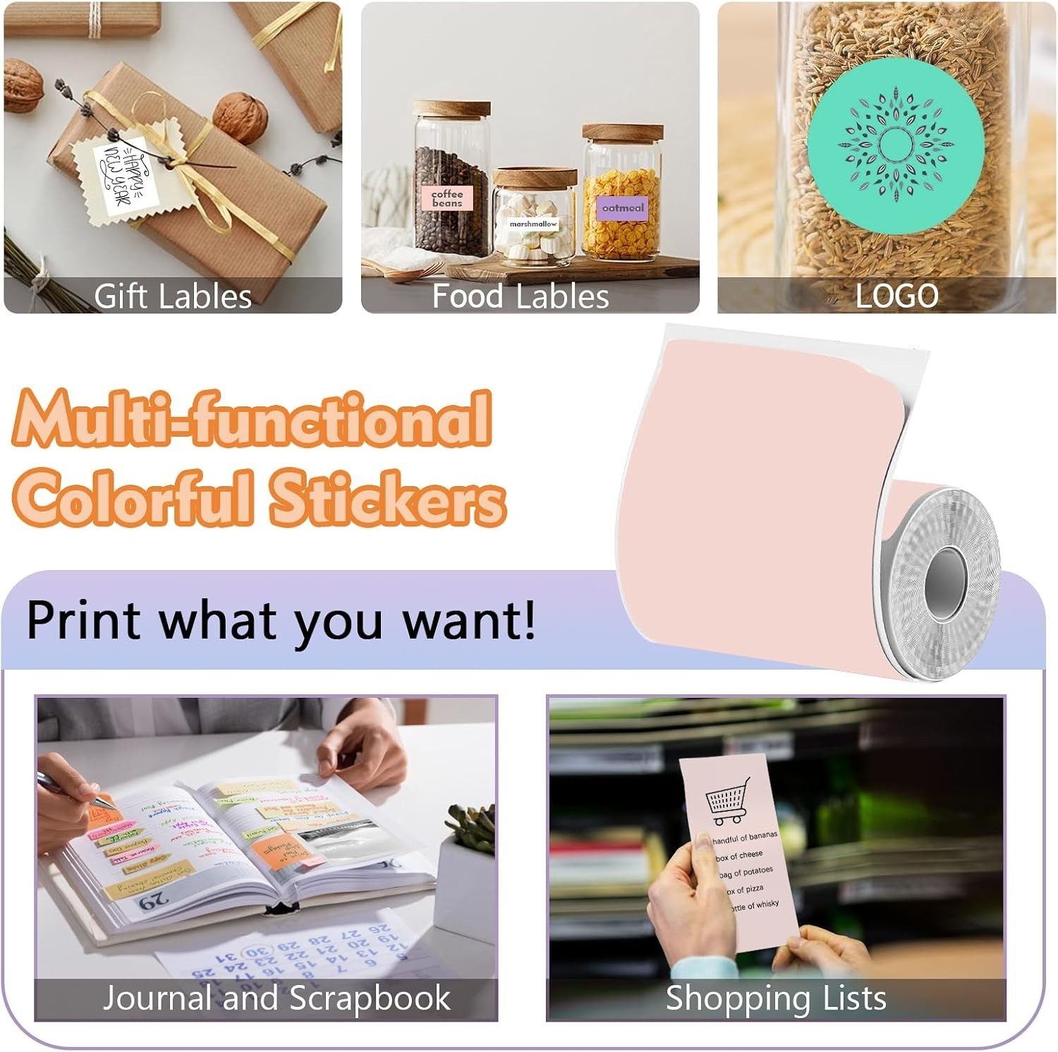 9 Rolls Mini Thermal Sticker Paper for Mini Inkless Printer, BPA/BPS Free | 3…