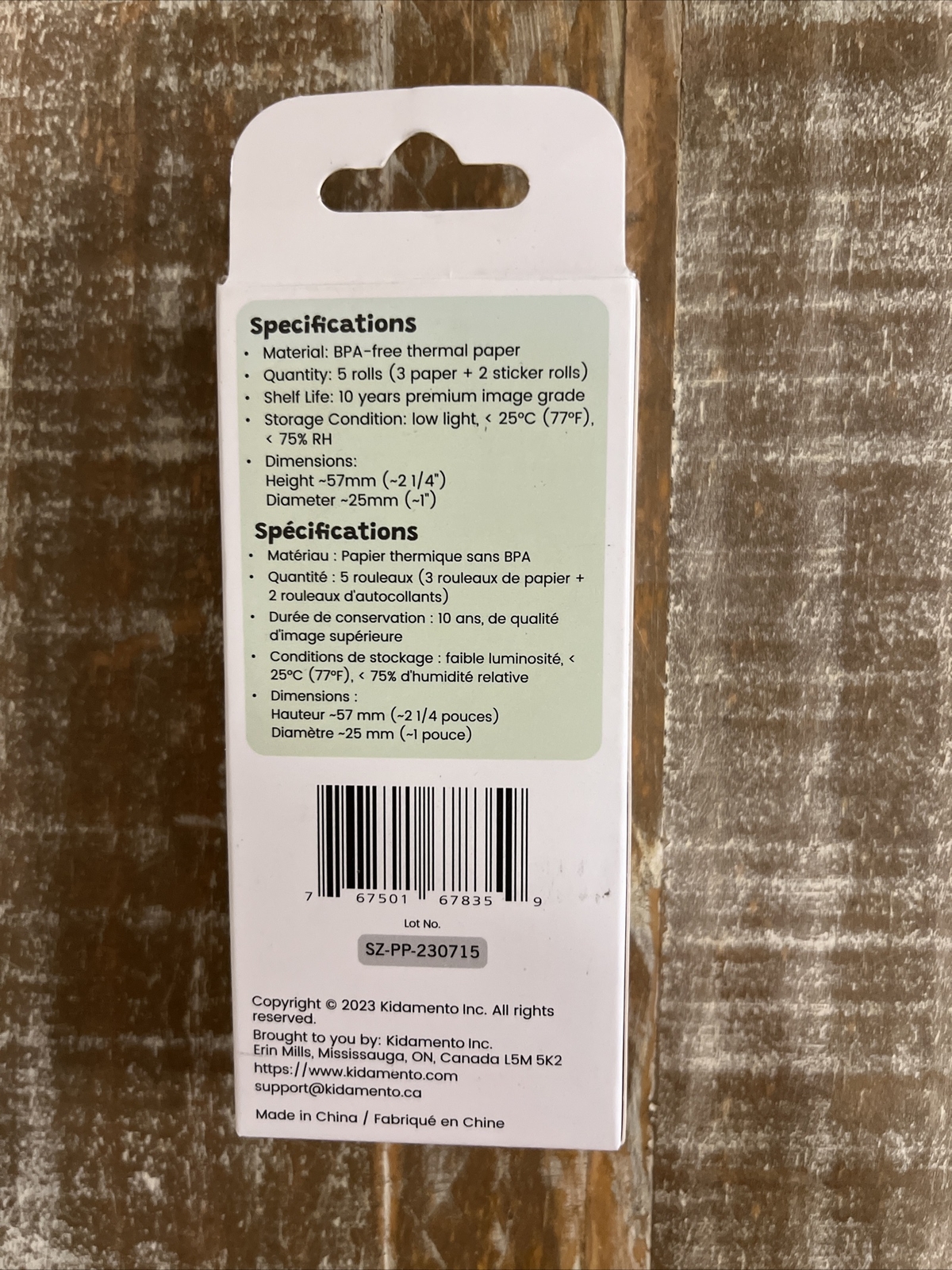Kidamento Instant Print Kids Camera Original Thermal Printing Paper Roll Refills
