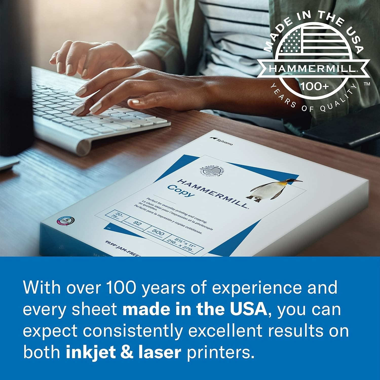 Acid-Free Laser Copy Paper, 500 Sheets, 24 lb – 98 Brightness – 3 Hole