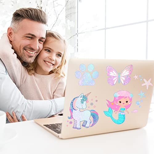 72 Sheets Holographic Sticker Paper – Transparent Holographic A4 Vinyl Gem