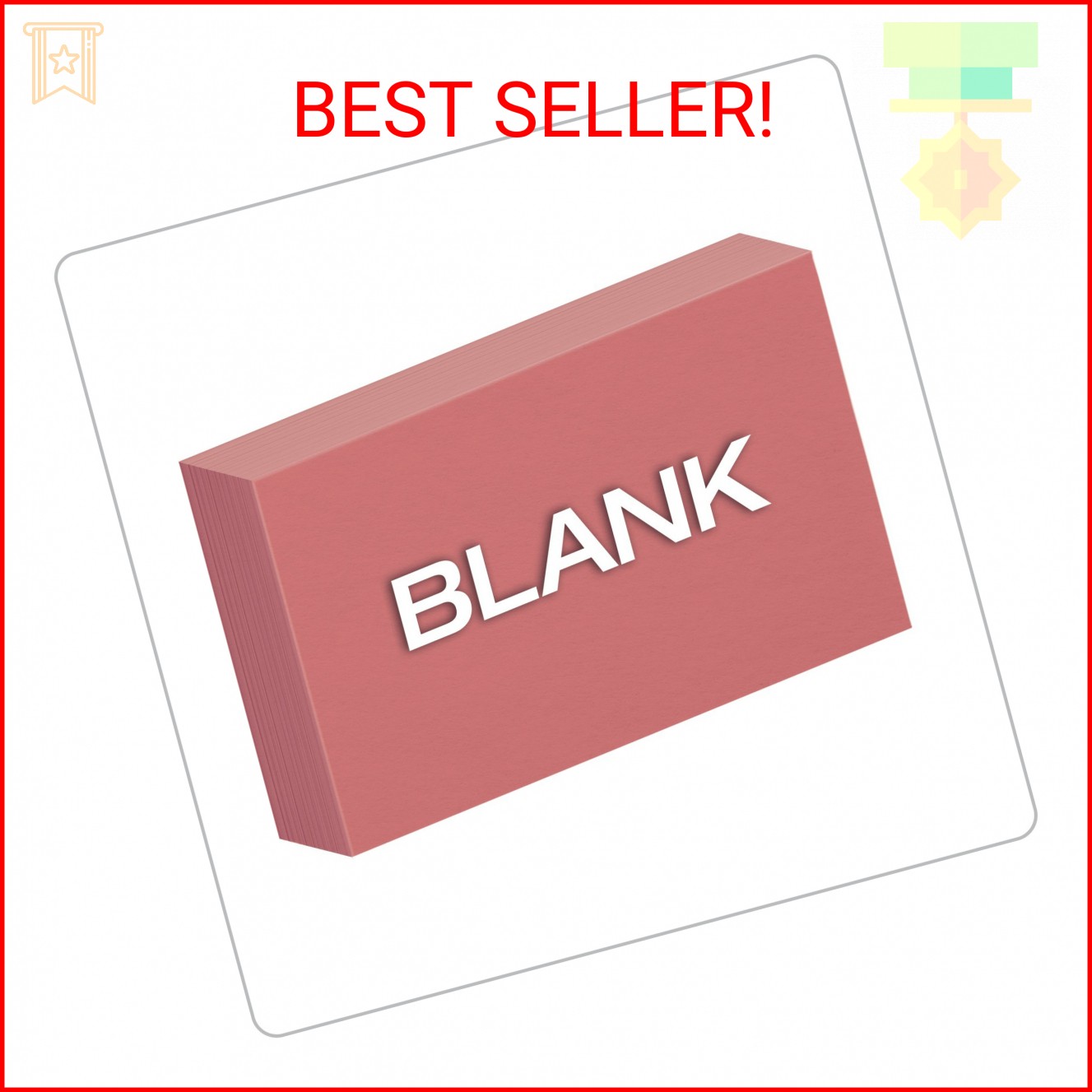 Oxford Blank Color Index Cards, 3″ x 5″, Cherry, 100 Per Pack (7320 CHE)