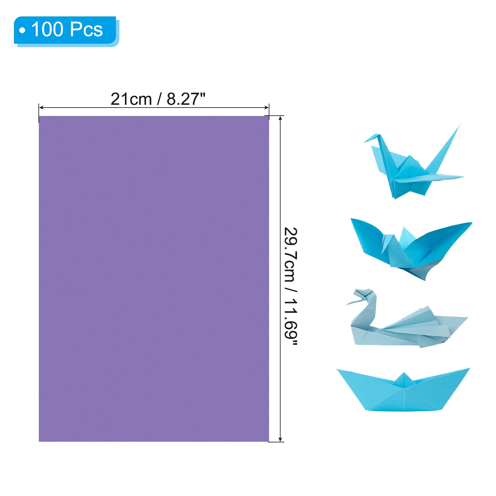 Dark Purple Copy Paper, 100 Sheets 11.7×8.3″ A4 70gsm for Office