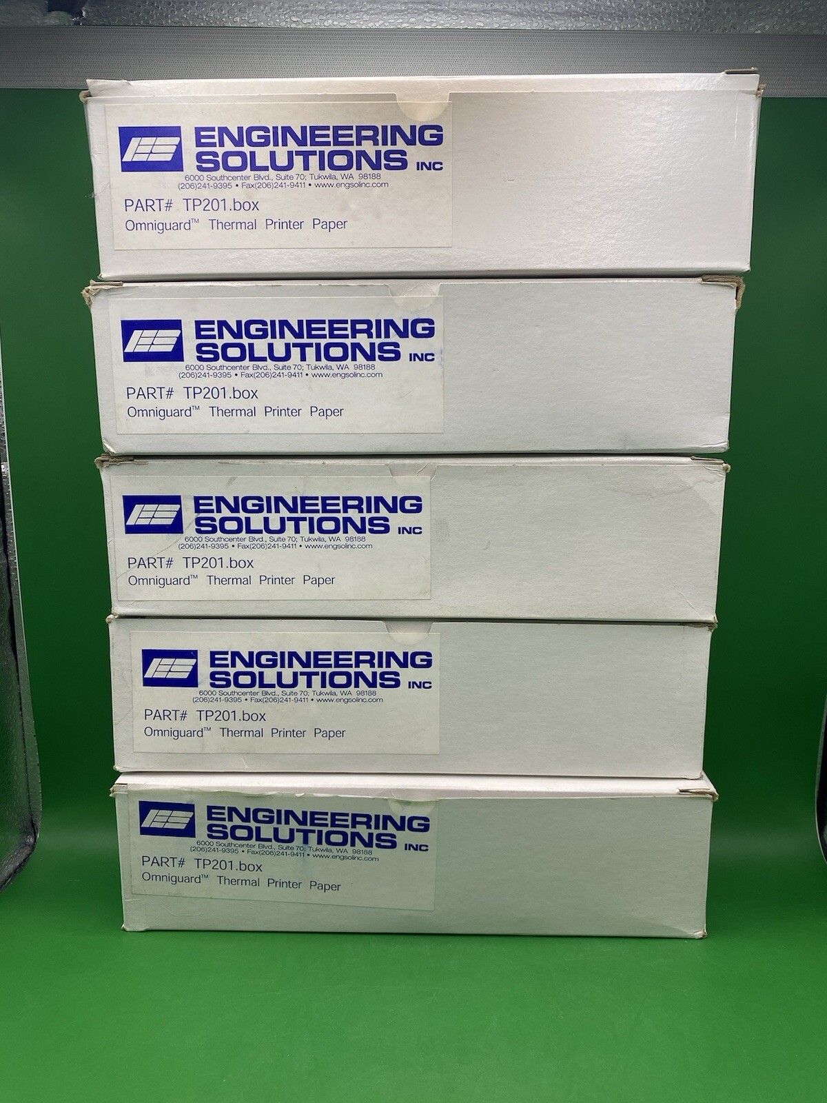Omniguard Thermal Printer Paper TP201.box- 25 Rolls Total. New In Open Box.