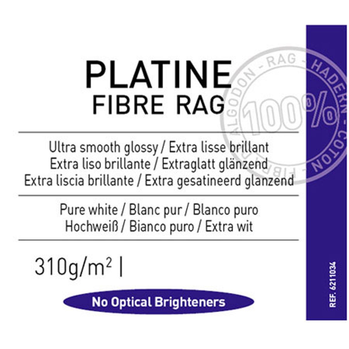 Canson Infinity 2 Pack Infinity Platine 100% Fibre Rag Bright White Smooth Satin