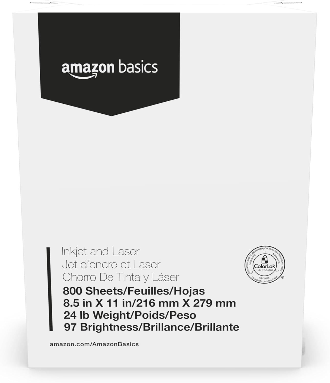 Multipurpose Copy Printer Paper 8.5×11 24lb 97 Bright White 800 Sheets