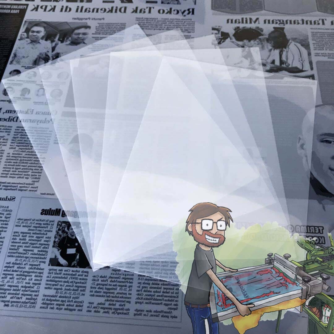8.5×11，100 sheets,Silk Screen Printing Waterproof Inkjet Transparent Film Paper