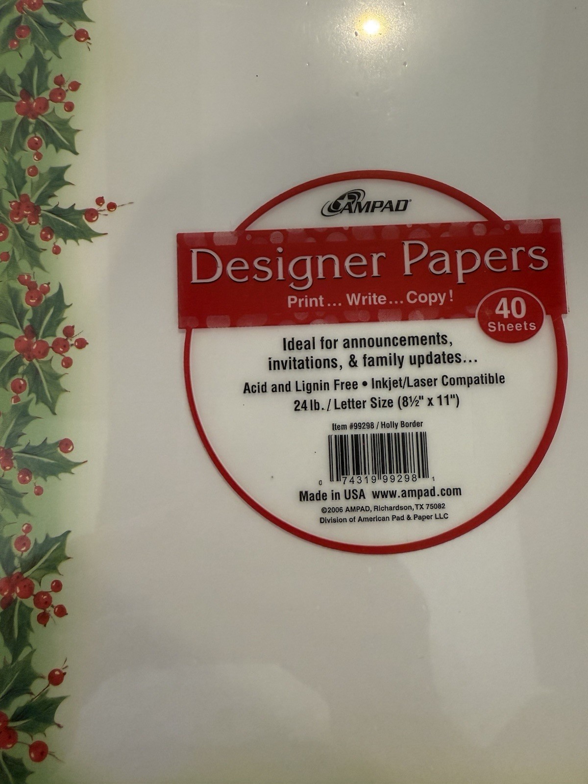 Christmas Designer Paper – 40 Sheets