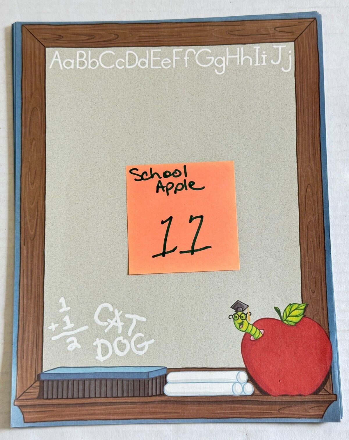School ABC Birthday Inkjet Printer Paper Letter 8-1/2″ x 11″ Note Cards LOT of 6