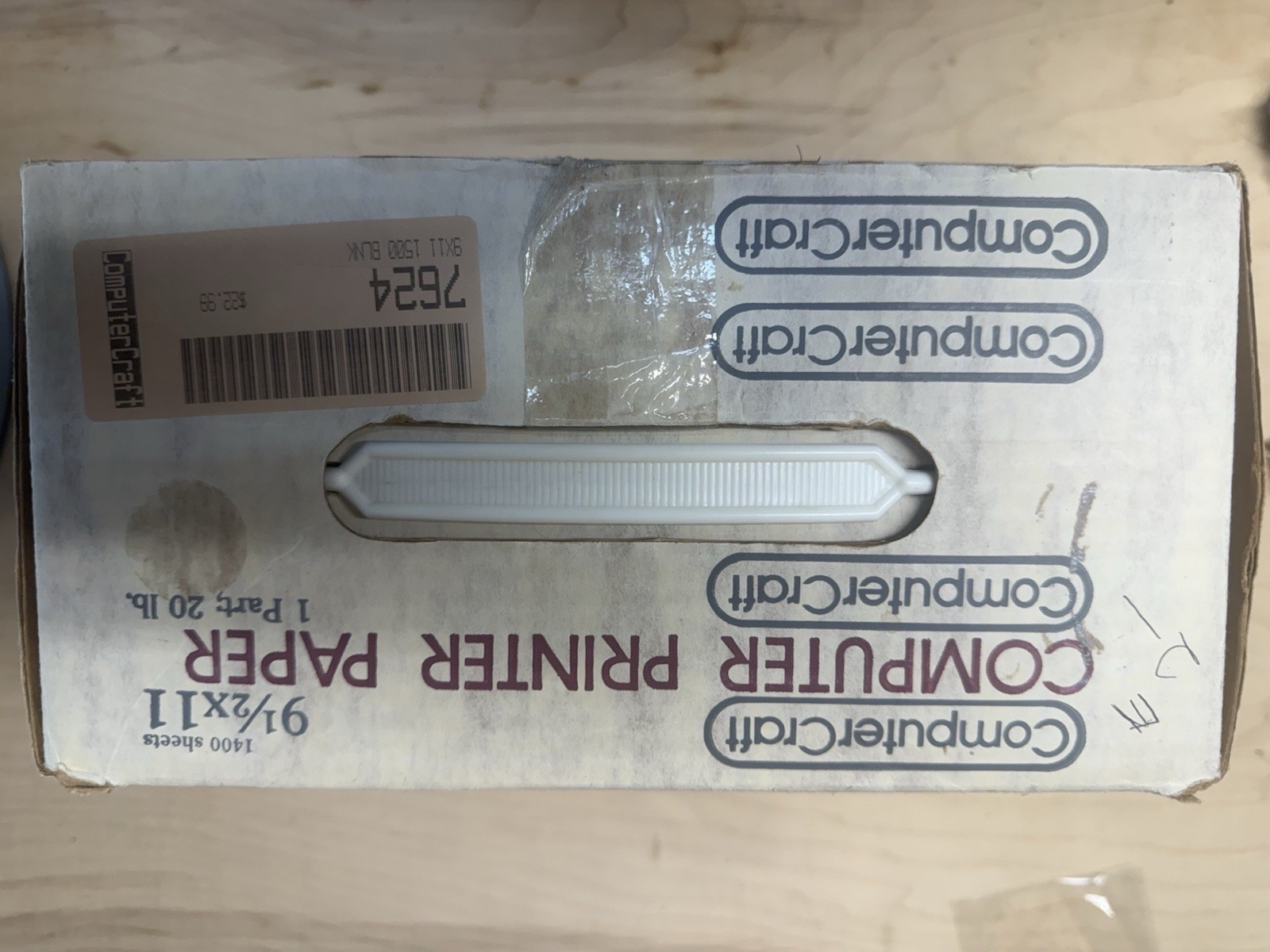 Dot Matrix Computer Paper Register Bond 9.5 X 11 Inch 50% Full Box Vintage