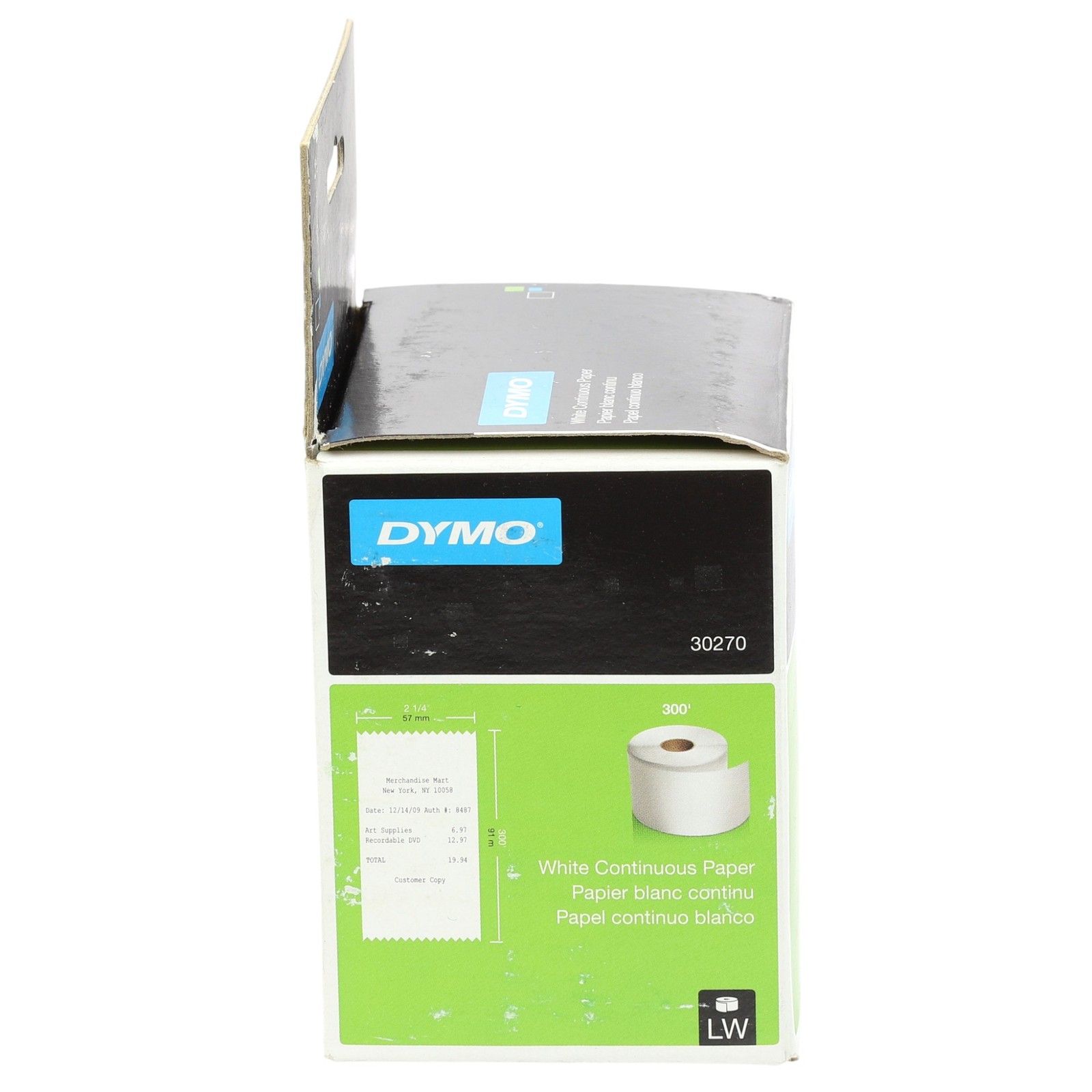 Lot of 10 DYMO 30270 White Continuous Paper Label Rolls LW 2-1/4″x300 NOS Sealed