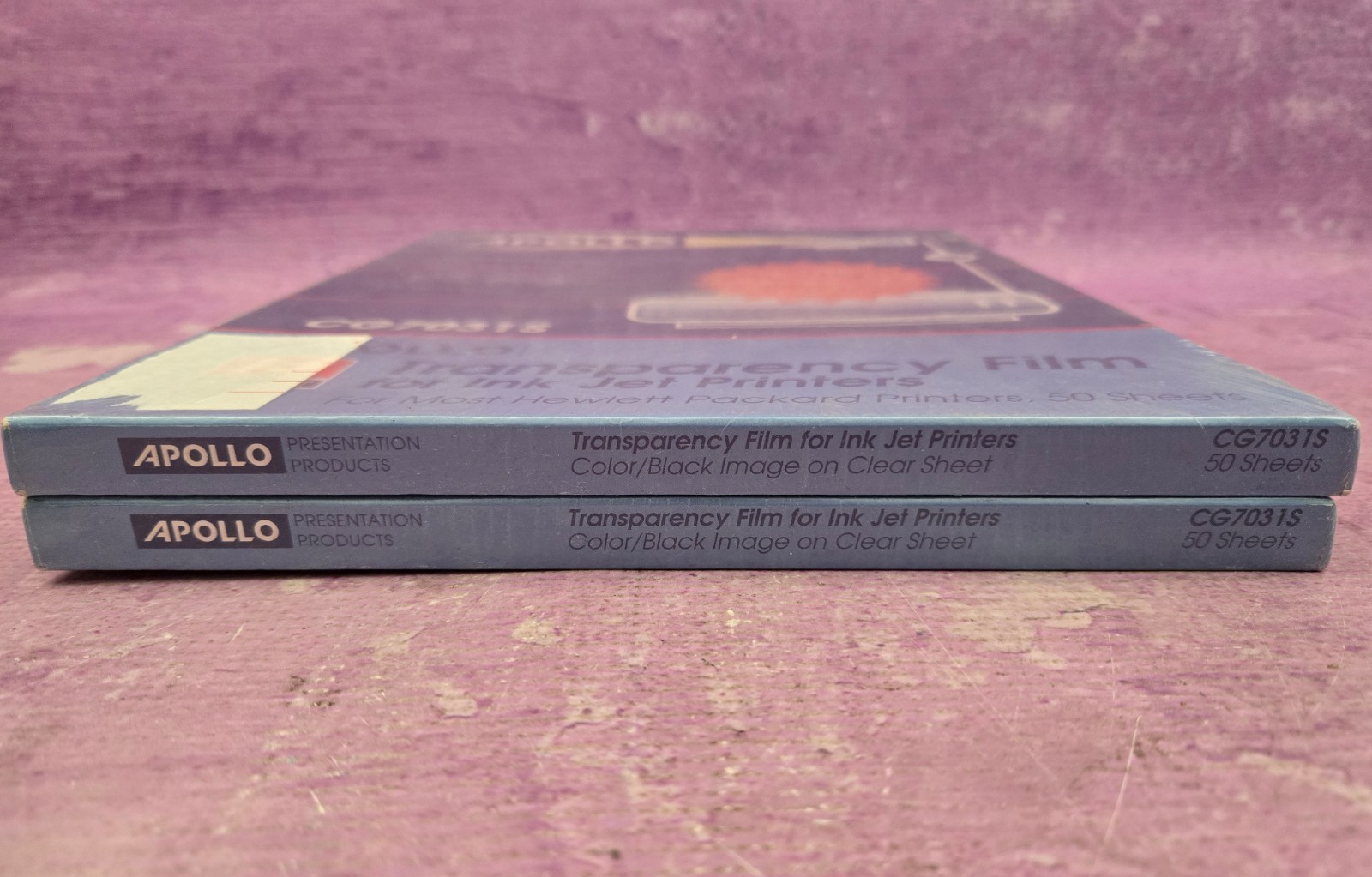 Apollo Ink Jet Transparency Film CG7031S for HP Printers 100 Sheets 8.5×11 Clear