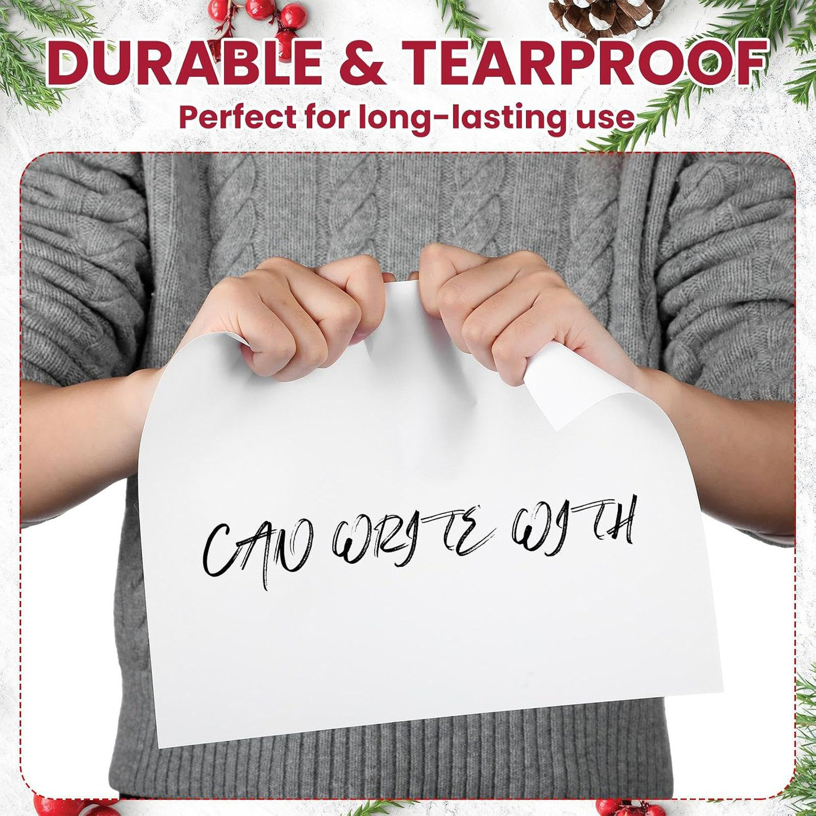 Waterproof Inkjet Paper Synthetic 50 Sheets 8.5 x 11 White Tearproof Printable