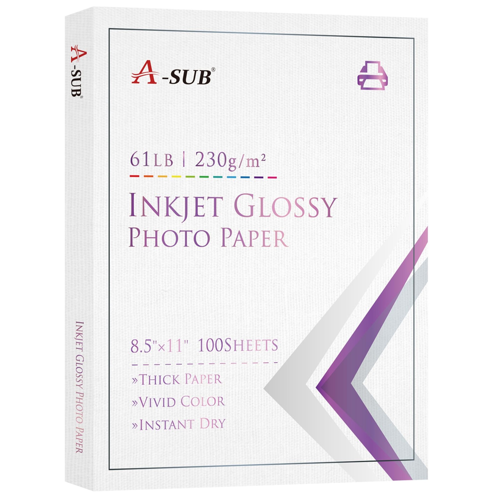Thick Glossy Photo Paper 8.5 x 11 Inch 61lb 230gsm, Glossy Cardstock Photo Pr…