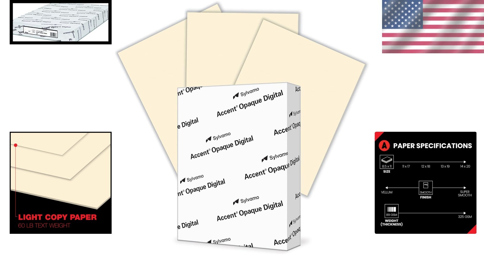 Sustainable 24lb Printer Paper – Smooth, Acid-Free, Cream – 500 Sheets Included