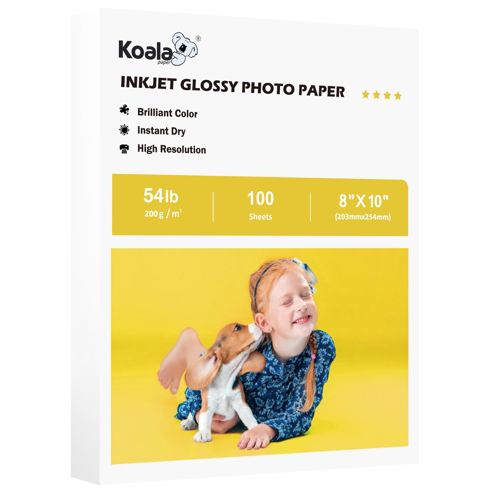 Koala Glossy Inkjet Photo Paper Thick 8X10 Inches 100 Sheets 54lb Picture Pap…