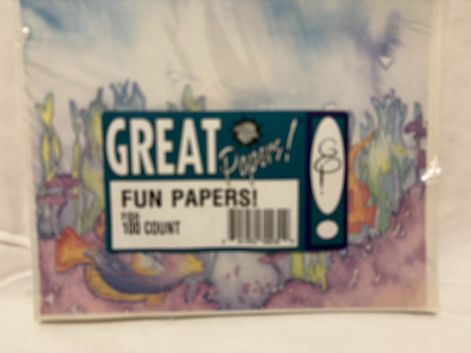 Tropical Coral Reef/Tropical Fish Water Color Copy Paper 8 1/2 X 11. 100 Count