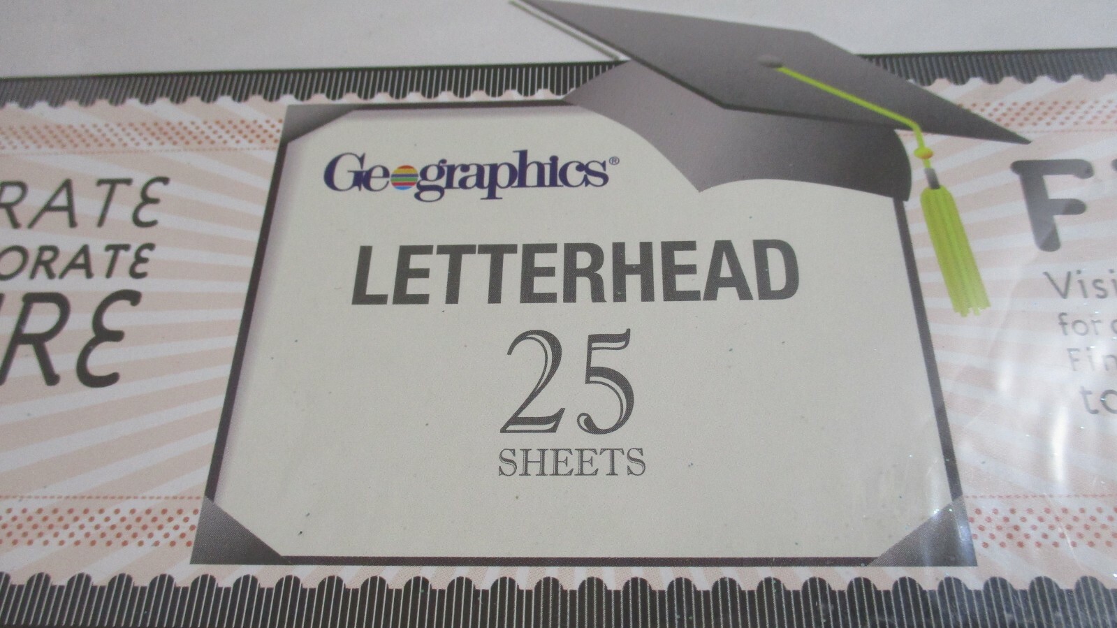 GEOGRAPHICS~CELEBRATE Graduation LETTERHEAD COMPUTER PRINTER PAPER~25 Sheets~NIP